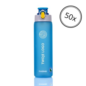 Butelka z nadrukiem logo dla firm Casno Tennessee 750 ml niebieska 50 sztuk