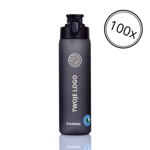 Butelka z nadrukiem logo dla firm Casno Tennessee 750 ml szara 100 sztuk