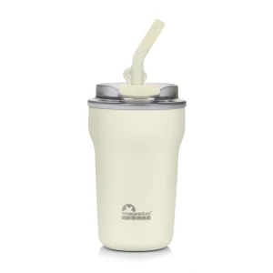 Kubek termiczny ze słomką Majestic Sport Hoody 420 ml biały