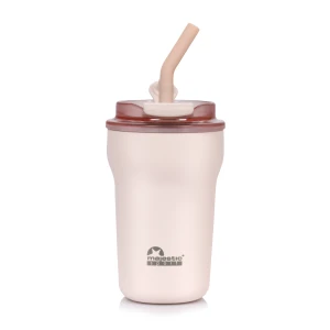Kubek termiczny ze słomką Majestic Sport Hoody 420 ml różowy